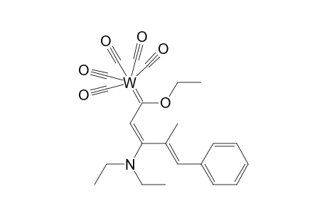 Pentacarbonyl[(2E,4E)-3-diethylamino-1-ethoxy-4-methyl-5-phenyl-2,4-pentadienylidene] tungstene
