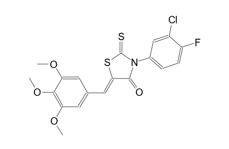 (5Z)-3-(3-chloro-4-fluorophenyl)-2-thioxo-5-(3,4,5-trimethoxybenzylidene)-1,3-thiazolidin-4-one