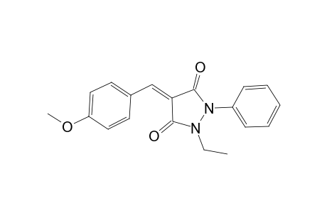 (4Z)-1-Ethyl-4-(4-methoxybenzylidene)-2-phenyl-3,5-pyrazolidinedione