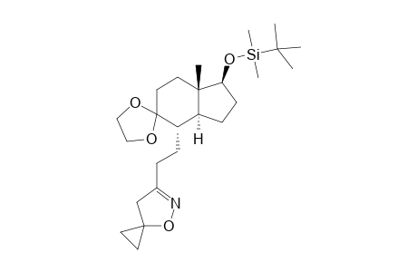 (+)-6-[(3aS)-(1.beta.,3a.alpha.,4.alpha.,7a.beta.)-5,5-(1,2-Ethylenedioxy)-7a-methyloctahydro-1-[(tert-butyldimethylsilyl)oxy]-1H-inden-4-yl]ethyl]-4-oxa-5-azaspiro[2,4]hept-5-ene