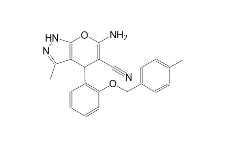 6-amino-3-methyl-4-{2-[(4-methylbenzyl)oxy]phenyl}-1,4-dihydropyrano[2,3-c]pyrazole-5-carbonitrile