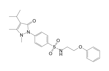 Benzenesulfonamide, 4-[2,5-dihydro-2,3-dimethyl-4-(1-methylethyl)-5-oxo-1H-pyrazol-1-yl]-N-(2-phenoxyethyl)-