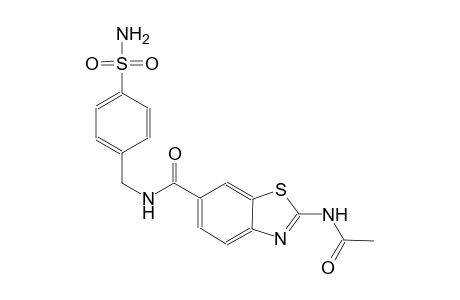6-benzothiazolecarboxamide, 2-(acetylamino)-N-[[4-(aminosulfonyl)phenyl]methyl]-