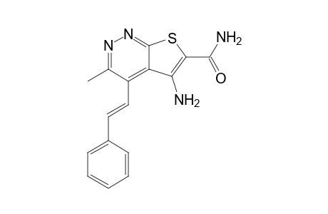 5-Amino-3-methyl-4-styryl-6-(carbamoyl)thieno[2,3-c]pyridazine