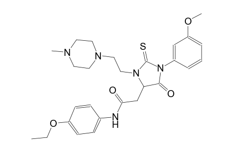 N-(4-ethoxyphenyl)-2-{1-(3-methoxyphenyl)-3-[2-(4-methyl-1-piperazinyl)ethyl]-5-oxo-2-thioxo-4-imidazolidinyl}acetamide