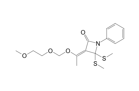 3-[(E)-1-(2-Methoxyethoxymethoxy)ethylidene]-4,4-bis(methylsulfanyl)-1-phenylazetidin-2-one