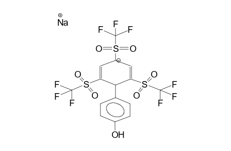 SODIUM 1,3,5-TRIS(TRIFLUOROMETHYLSULPHONYL)-4-(PARA-HYDROXYPHENYL)-2,5-CYCLOHEXADIENE ANION SALT