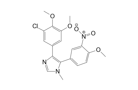 1-Methyl-4- (3-chloro-4,5-dimethoxyphenyl) -5- (4-methoxy-3-nitrophenyl) imidazole