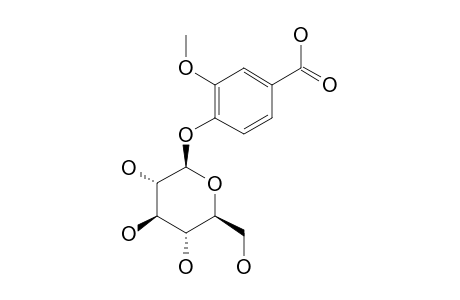 VANILLIC-ACID-4-O-BETA-D-GLUCOPYRANOSIDE;3-METHOXY-4-BETA-D-GLUCOPYRANOSYL-BENZOIC-ACID