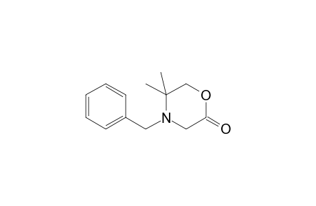 2-Morpholinone, 5,5-dimethyl-4-(phenylmethyl)-