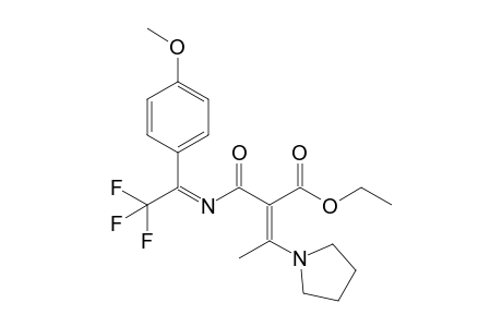 Ethyl 3-(1-Pyrrolidinyl)-2-{[2,2,2-trifluoro-1-(p-methoxyphenyl)ethylidene]aminocarbonyl}-2-butenoate
