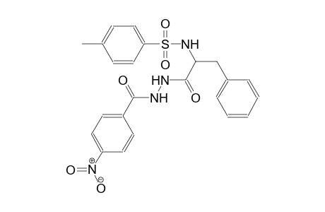 benzoic acid, 4-nitro-, 2-[2-[[(4-methylphenyl)sulfonyl]amino]-1-oxo-3-phenylpropyl]hydrazide
