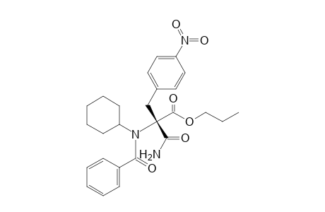 N-Benzoyl-N-cyclohexyl-4-nitro-a-(propoxycarbonyl) phenylalaninamide