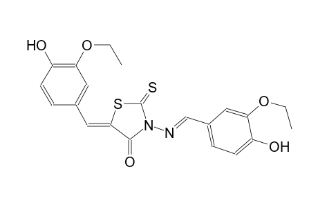 4-thiazolidinone, 5-[(3-ethoxy-4-hydroxyphenyl)methylene]-3-[[(E)-(3-ethoxy-4-hydroxyphenyl)methylidene]amino]-2-thioxo-, (5Z)-