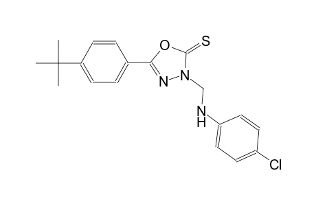 5-(4-tert-butylphenyl)-3-[(4-chloroanilino)methyl]-1,3,4-oxadiazole-2(3H)-thione