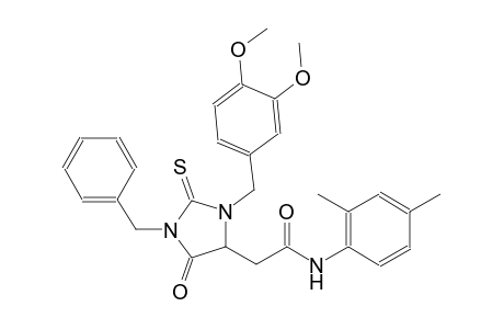 2-[1-benzyl-3-(3,4-dimethoxybenzyl)-5-oxo-2-thioxo-4-imidazolidinyl]-N-(2,4-dimethylphenyl)acetamide