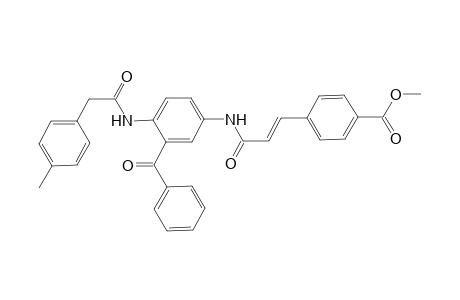 4-[(E)-3-[3-benzoyl-4-[[2-(4-methylphenyl)-1-oxoethyl]amino]anilino]-3-oxoprop-1-enyl]benzoic acid methyl ester