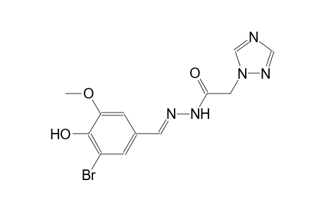 N'-[(E)-(3-bromo-4-hydroxy-5-methoxyphenyl)methylidene]-2-(1H-1,2,4-triazol-1-yl)acetohydrazide