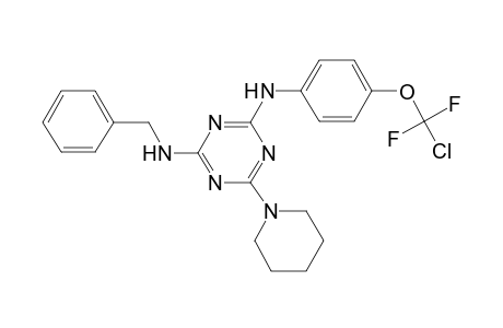 2-N-benzyl-4-N-[4-[chloro(difluoro)methoxy]phenyl]-6-piperidin-1-yl-1,3,5-triazine-2,4-diamine