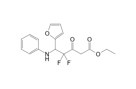 5-Anilino-4,4-difluoro-5-(2-furanyl)-3-oxopentanoic acid ethyl ester