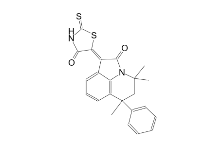 (1Z)-4,4,6-trimethyl-1-(4-oxo-2-thioxo-1,3-thiazolidin-5-ylidene)-6-phenyl-5,6-dihydro-4H-pyrrolo[3,2,1-ij]quinolin-2(1H)-one