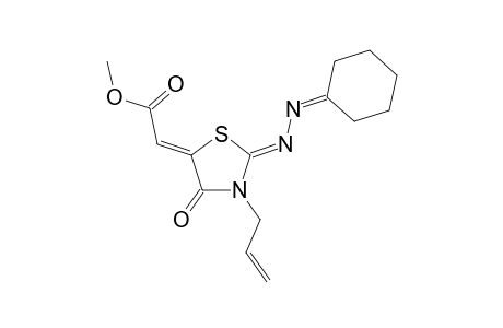 (Z)-Methyl 2-[(Z)-3-allyl-2-(cyclohexylidenehydrazono)-4-oxothiazolidin-5-ylidene]acetate