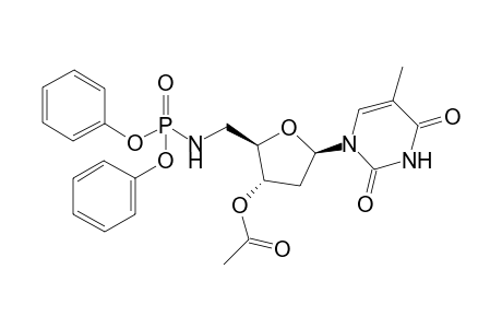 N-[3'-O-Acetyl-5'-desoxy-thymidinyl-(5')]-phosphoric acid diphenylester amide