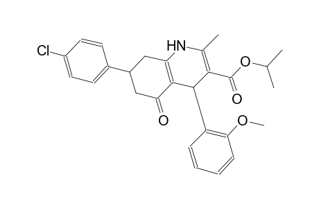 isopropyl 7-(4-chlorophenyl)-4-(2-methoxyphenyl)-2-methyl-5-oxo-1,4,5,6,7,8-hexahydro-3-quinolinecarboxylate