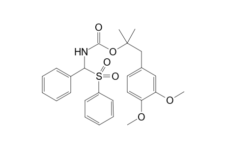 1-(3,4-dimethoxyphenyl)-2-methylpropan-2-yl phenyl(phenylsulfonyl)methylcarbamate