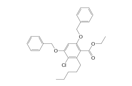 Ethyl 4,6-dibenzyloxy-3-chloro-2-pentylbenzoate