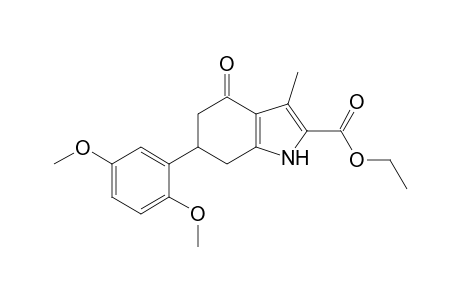 6-(2,5-dimethoxyphenyl)-3-methyl-4-oxo-1,5,6,7-tetrahydroindole-2-carboxylic acid ethyl ester