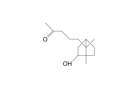 1,7-Dimethyl-7-(4-oxo-pentyl)-bicyclo(2.2.1)heptanol-2 (syn)