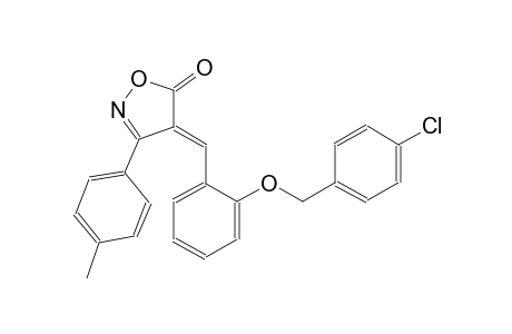(4E)-4-{2-[(4-chlorobenzyl)oxy]benzylidene}-3-(4-methylphenyl)-5(4H)-isoxazolone