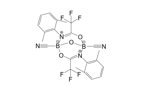 1,5-Dicyano-4,8-bis(2,6-dimethylphenyl)-3,7-bis(trifluoromethyl)-2,6,9-trioxa-4,8-diazonia-1,5-diboranuidabicyclo[3.3.1]nona-3,7-diene
