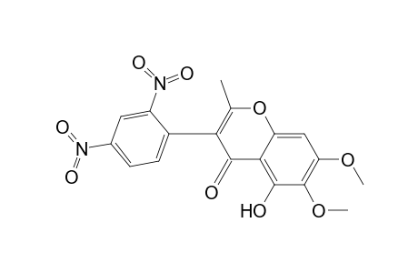 4H-1-Benzopyran-4-one, 3-(2,4-dinitrophenyl)-5-hydroxy-6,7-dimethoxy-2-methyl-