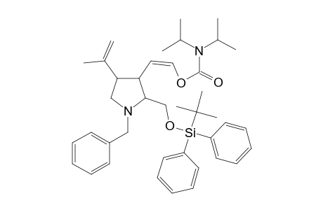 (Z)-1-[Benzyl-2-[(t-butyldiphenylsilyl)oxymethyl]-4-[(isopropenylpyrrolidinyl)ethenyl] Diisopropylcarbamate