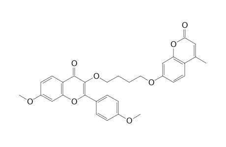 4',7-dimethoxy-3-{4-[(4-methyl-2-oxo-2H-1-benzopyran-7-yl)oxy]butoxy}flavone
