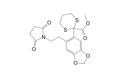 1,3-Dithiane-2-carboxylic acid, 2-[6-[2-(2,5-dioxo-1-pyrrolidinyl)ethyl]-1,3-benzodioxol-5-yl]-, methyl ester