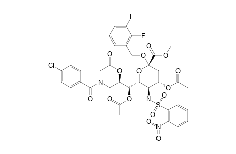 METHYL_((2,3-DIFLUOROBENZYL)-5-(ORTHO-NITRO-TOLUENESULFONAMIDO)-4,7,8-TRI-O-ACETYL-9-(4-CHLOROBENZAMIDO)-4,7,8-TRI-O-ACETYL-D-GLYCERO