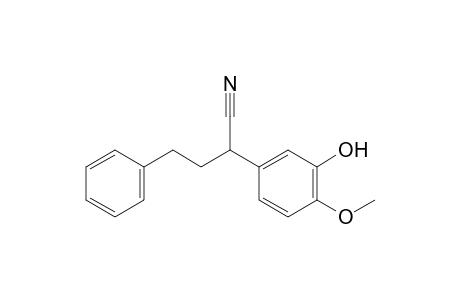 2-(3-hydroxy-4-methoxy-phenyl)-4-phenyl-butanenitrile(Autogenerated)