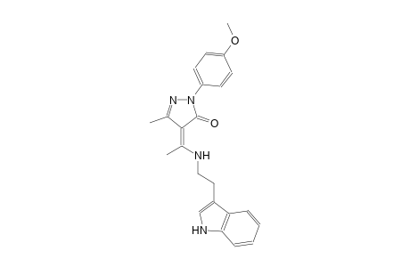 3H-pyrazol-3-one, 2,4-dihydro-4-[1-[[2-(1H-indol-3-yl)ethyl]amino]ethylidene]-2-(4-methoxyphenyl)-5-methyl-, (4Z)-