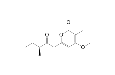 4-methoxy-3-methyl-6-[(3S)-3-methyl-2-oxo-pentyl]pyran-2-one