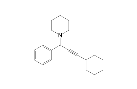 1-(3-Cyclohexyl-1-phenylprop-2-yn-1-yl)piperidine
