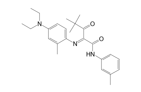 (E)-2-((4-(diethylamino)-2-methylphenyl)imino)-4,4-dimethyl-3-oxo-N-(m-tolyl)pentanamide