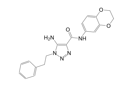 1H-1,2,3-triazole-4-carboxamide, 5-amino-N-(2,3-dihydro-1,4-benzodioxin-6-yl)-1-(2-phenylethyl)-