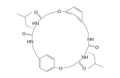2,16-Dioxa-6,9,20,23-tetraazatricyclo[24.2.2.2(12,15)]dotriaconta-12,14,26,28,29,31-hexaene-5,8,19,22-tetrone, 7,21-bis(2-methylpropyl)-, [7S-(7R*,21R*)]-