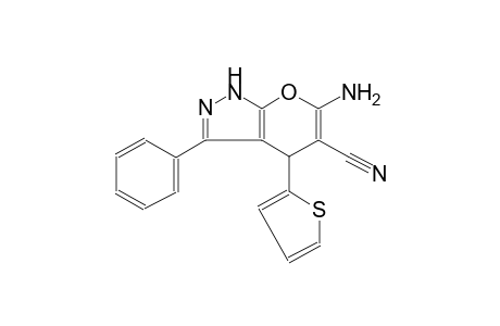 pyrano[2,3-c]pyrazole-5-carbonitrile, 6-amino-1,4-dihydro-3-phenyl-4-(2-thienyl)-
