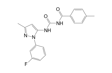 N-[[2-(3-fluorophenyl)-5-methyl-pyrazol-3-yl]carbamoyl]-4-methyl-benzamide