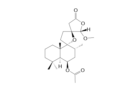 VITEAGNUSIN-I;(5S,6R,8R,9R,10S,13S,16R)-6-ACETOXY-9,13-EPOXY-16-METHOXY-LABDAN-15,16-OLIDE