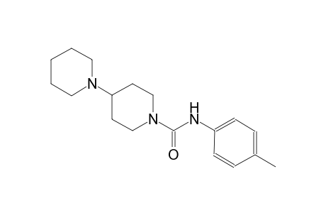N-(4-methylphenyl)-4-piperidin-1-ylpiperidine-1-carboxamide N-(4-methylphenyl)-4-(1-piperidyl)piperidine-1-carboxamide N-(4-methylphenyl)-4-(1-piperidyl)-1-piperidinecarboxamide N-(4-methylphenyl)-4-piperidino-piperidine-1-carboxamide N-(4-methylphenyl)-4-piperidin-1-yl-piperidine-1-carboxamide